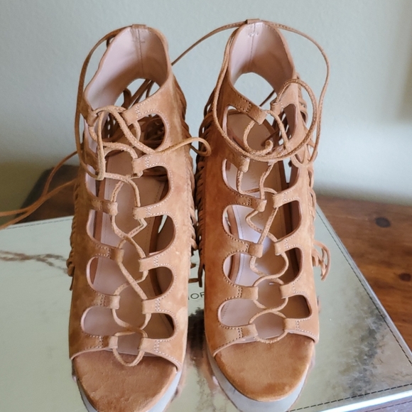 Open toe lace up booties - Picture 5 of 13